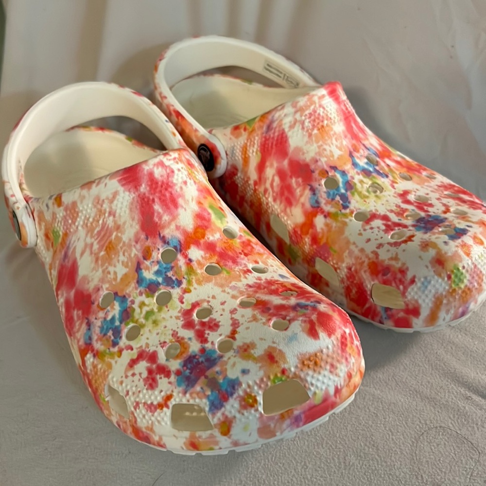 Tie dye crocs